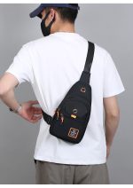 Men Fashion Casual Oxford Zipper Chest Bag - Image 4