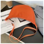 Wholesale Women Fashion Casual Solid Color Canvas Zipper One Shoulder Crossbody Bag - Image 7