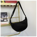 Wholesale Women Fashion Casual Solid Color Canvas Zipper One Shoulder Crossbody Bag - Image 6