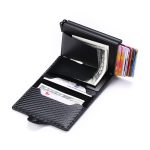 Wholesale Fashion Casual Pu Double Box Aluminum Alloy Automatic Elastic Card Metal Wallet - Image 5