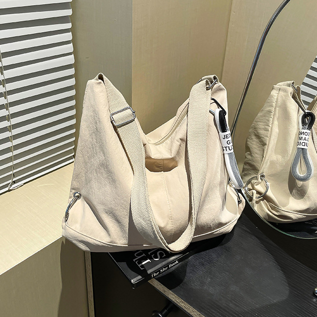 product_3-16 Wholesale Women Fashion Casual Solid Color Nylon Large Capacity Crossbody Bag - Image 1