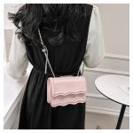 Wholesale Women Fashion Casual Solid Color Simple Chain Small Square Crossbody Bag - Image 4