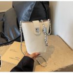 Wholesale Women Fashion Casual Simple Solid Color Bucket Crossbody Bag