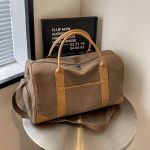 Wholesale Men Leisure Sports Basic Retro Large Capacity Canvas Duffle Bag