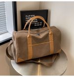 Wholesale Men Leisure Sports Basic Retro Large Capacity Canvas Duffle Bag