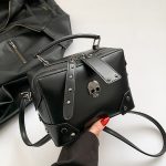 Wholesale Women Fashion Gothic Rivet Skull Crossbody Bag