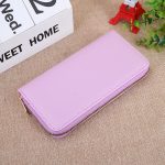 Women Fashion Solid Color Multi-Card Zipper Long Purses - Image 8