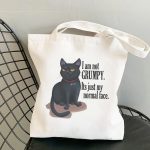 Wholesale Fashion Cute Cartoon Cat Printed Large Capacity Canvas Shoulder Bag - Image 13
