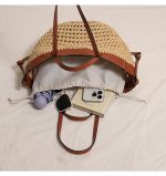 Stylish Spacious Woven Shoulder Bag - Image 8