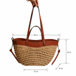 Stylish Spacious Woven Shoulder Bag - Image 3