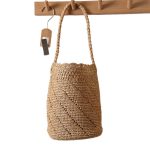 Chic Raffia Bucket Bag with Lace Trim - Image 5
