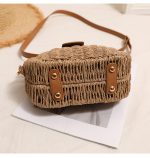 Chic Shell-Shaped Woven Crossbody Bag - Image 9