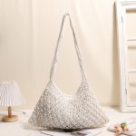 Chic Woven Cotton Shoulder Bag - Image 3