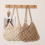Stylish Woven Cotton Shoulder Bag for Beach Getaways