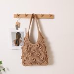 Stylish Floral Shoulder Cotton Woven Beach Bag - Image 6