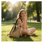 Stylish Spacious Woven Shoulder Bag with Bow - Image 7
