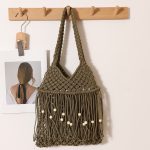 Stylish Woven Cotton Shoulder Bag with Tassels - Image 7