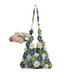 Stylish Spacious Floral Straw Shoulder Bag - Image 5