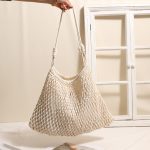 Stylish Large Woven Tote Bag - Image 4