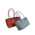 Stylish Long Floral Woven Tote Bag - Image 5
