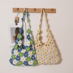 Stylish Spacious Floral Straw Shoulder Bag - Image 2