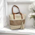 Large Woven Beach Tote – Lightweight Summer Bag for Travel & Vacation - Image 2