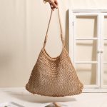 Stylish Large Woven Tote Bag - Image 2
