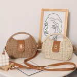 Chic Shell-Shaped Woven Crossbody Bag