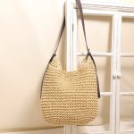 Stylish Spacious Woven Crossbody Bag with PU Strap - Image 3