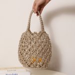 Stylish Woven Bucket Bag with Metallic Accents - Image 4