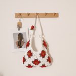 Chic Woven Shoulder Bag with Floral Design - Image 8
