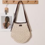 Chic Geometric Shoulder Woven Beach Bag