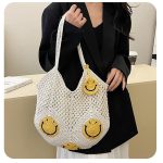 Chic Smiley Face Shoulder Bag