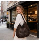 Stylish Spacious Woven Shoulder Bag - Image 11