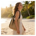 Stylish Spacious Woven Shoulder Bag with Bow - Image 9