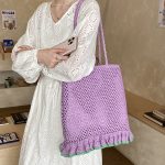 Stylish Crochet Shoulder Bag - Image 3