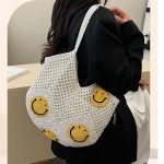 Chic Smiley Face Shoulder Bag - Image 2