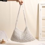 Chic Woven Cotton Shoulder Bag - Image 4