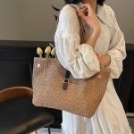 Chic Woven Shoulder Bag - Image 3